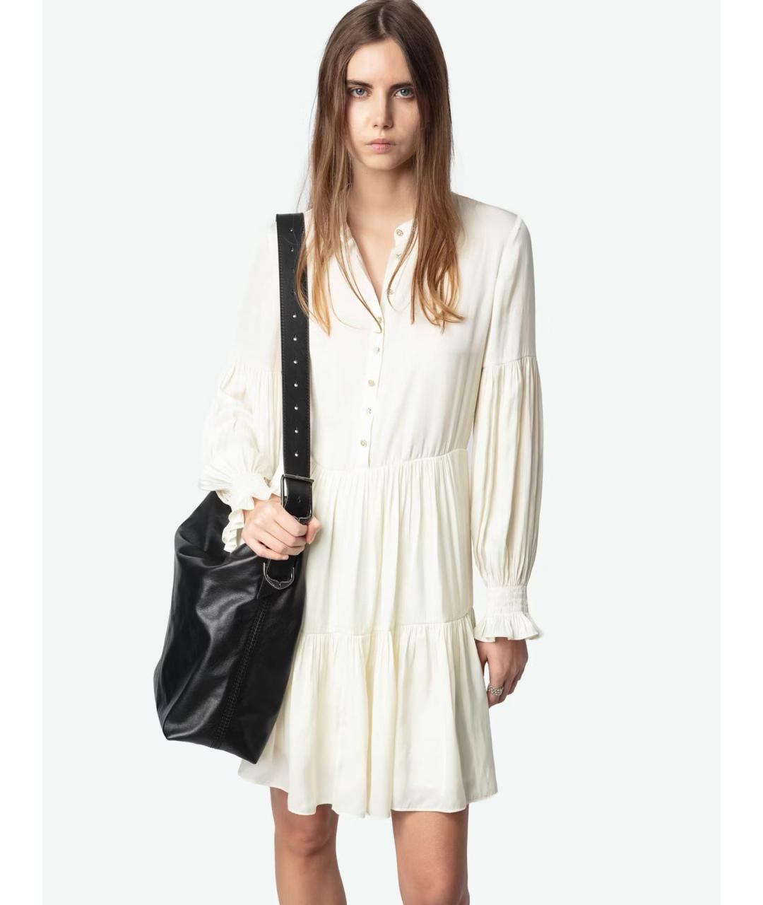 ZADIG & VOLTAIRE Белое полиэстеровое повседневное платье, фото 4