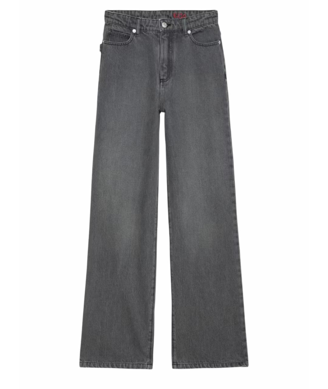 ZADIG & VOLTAIRE Серые хлопковые прямые джинсы, фото 1