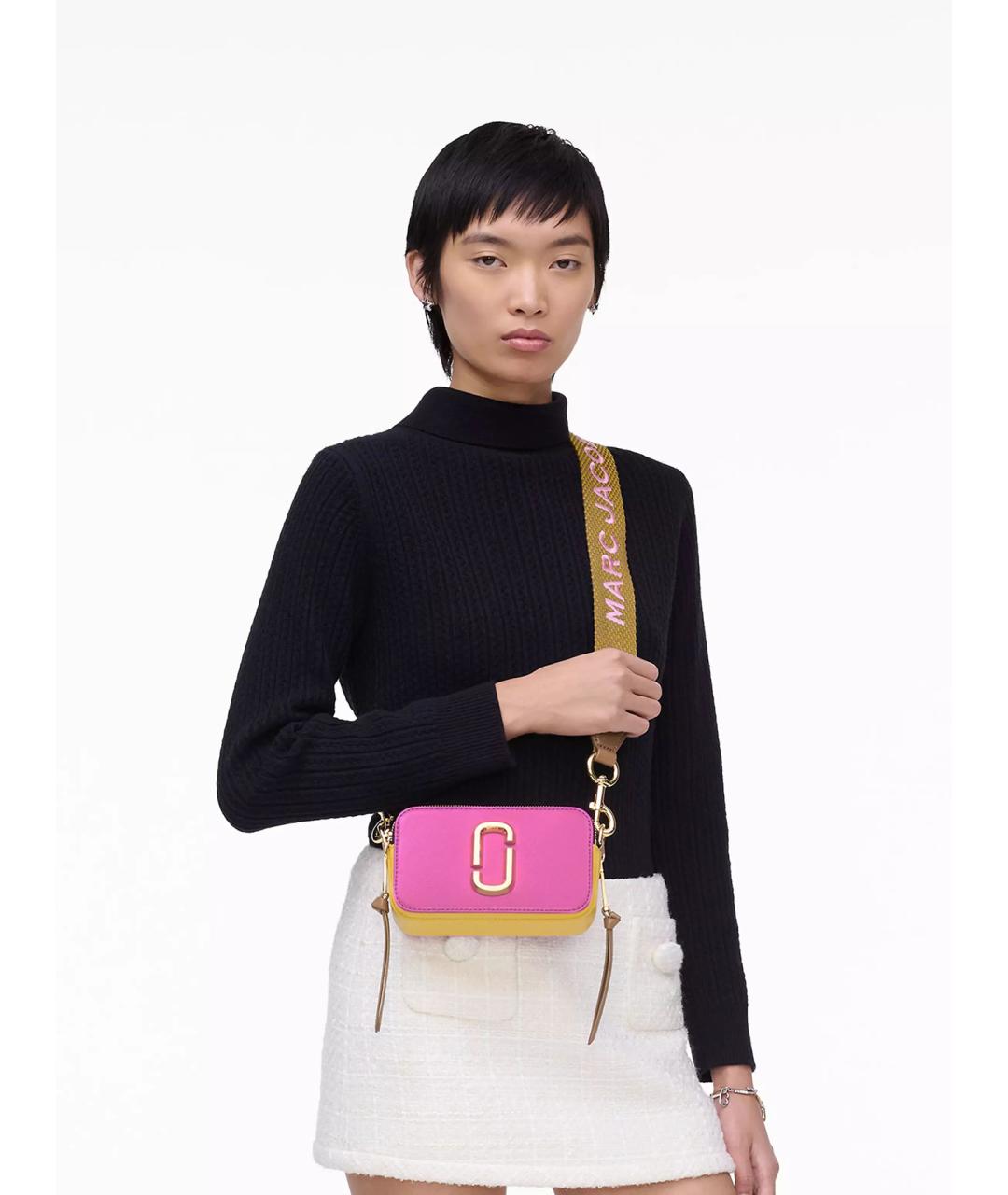 MARC JACOBS Розовая кожаная сумка через плечо, фото 2