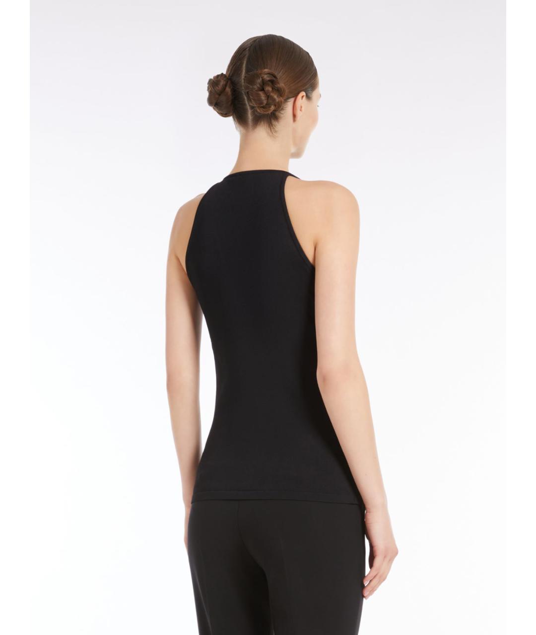 MAX MARA Черная вискозная майка, фото 4