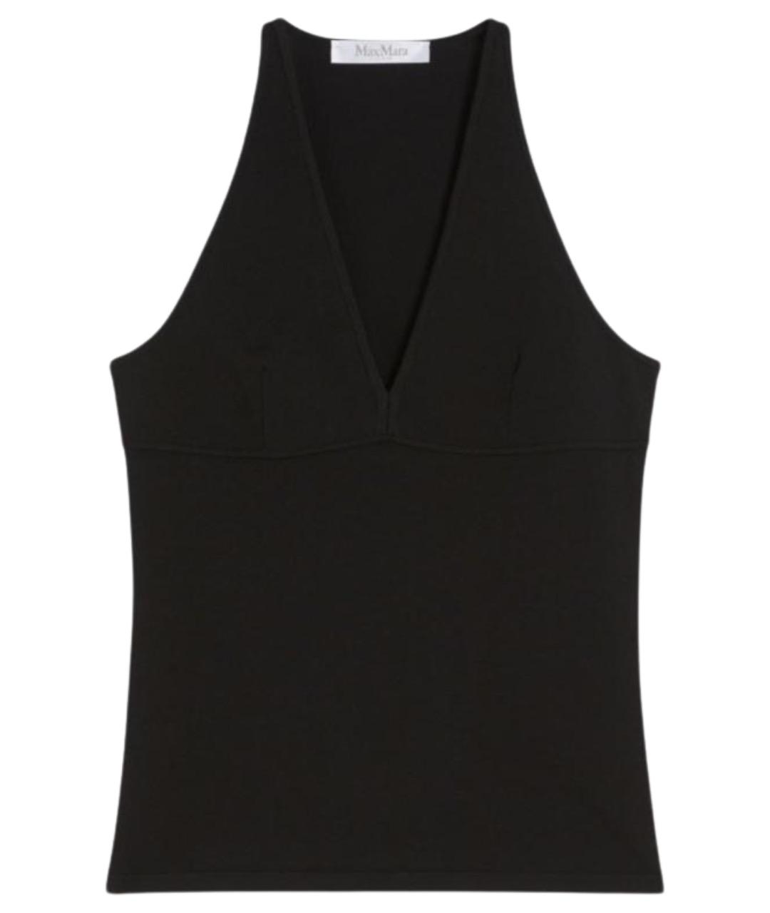 MAX MARA Черная вискозная майка, фото 1