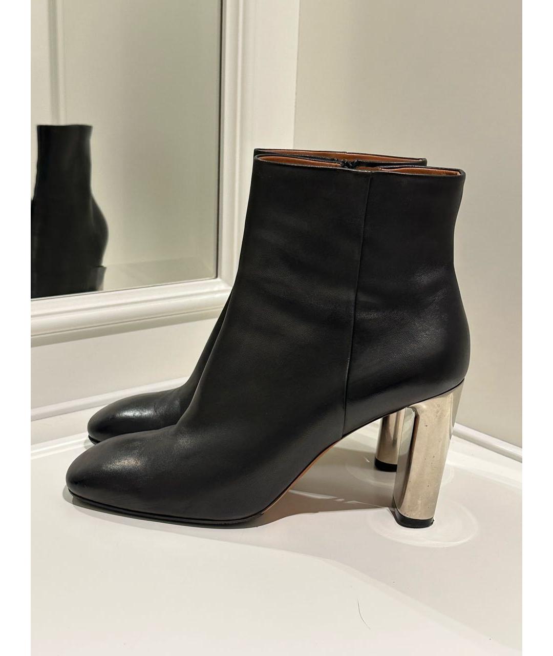 CELINE Черные кожаные ботильоны, фото 8