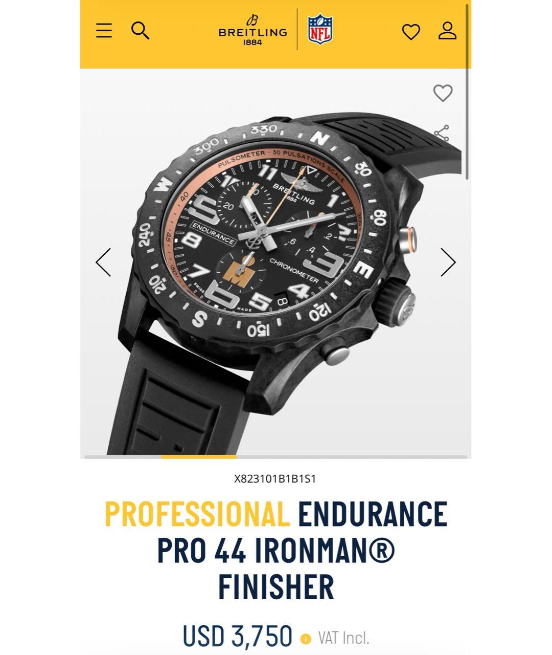 BREITLING Черные часы, фото 2