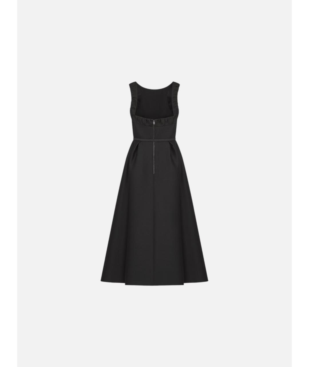 CHRISTIAN DIOR Черное шерстяное повседневное платье, фото 2