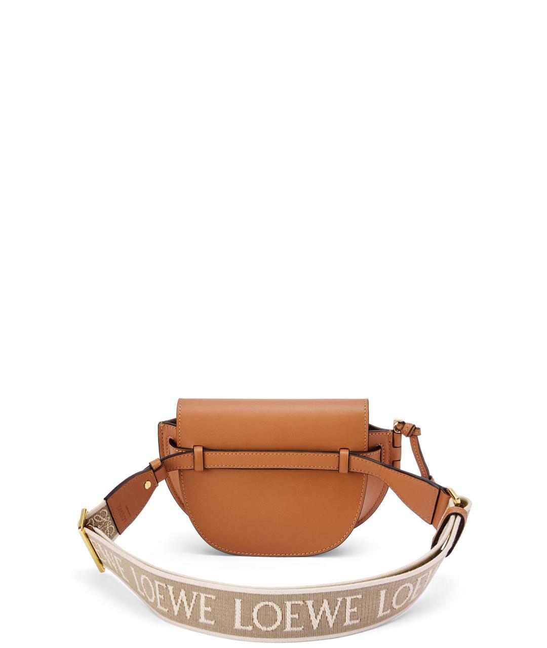 LOEWE Коричневая кожаная сумка через плечо, фото 5