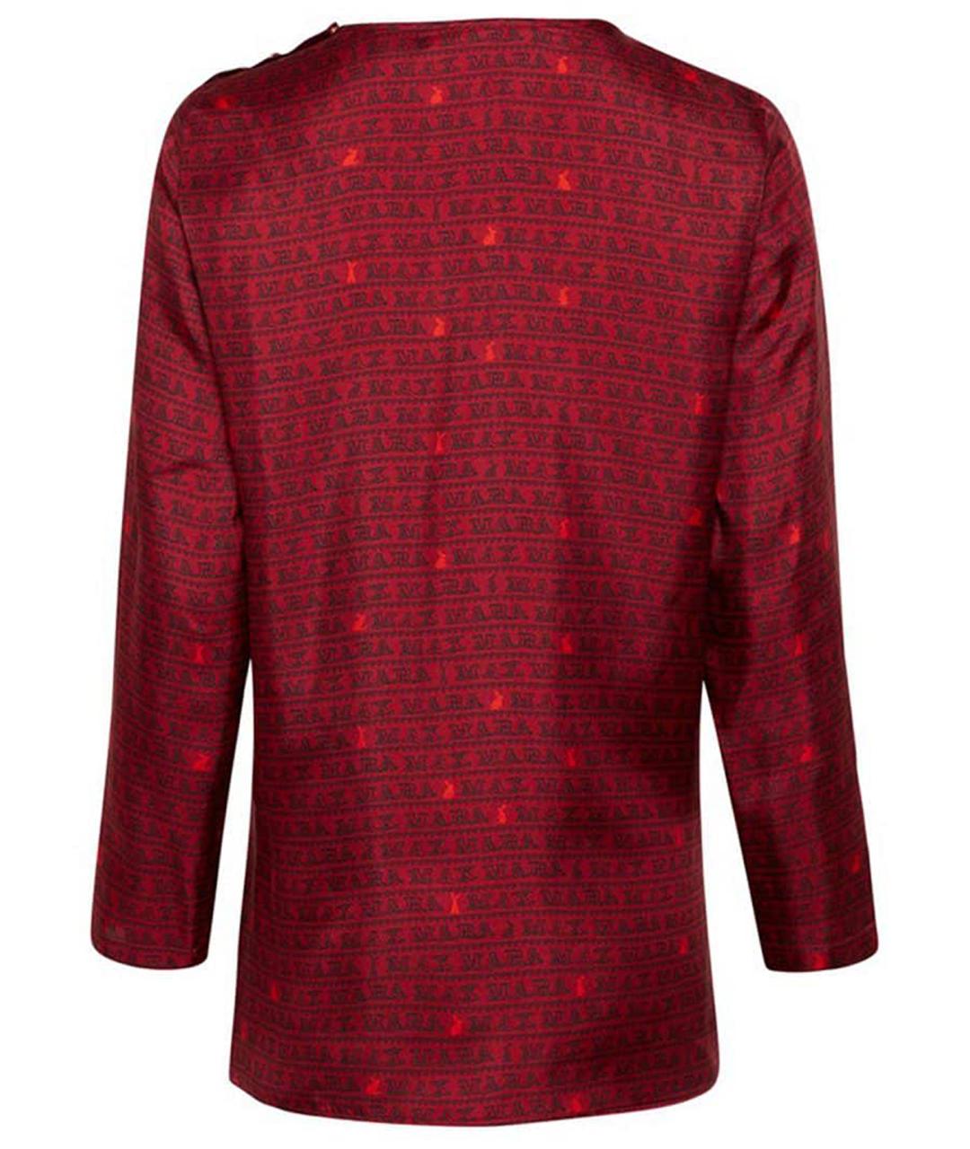 MAX MARA Бордовая шелковая блузы, фото 2