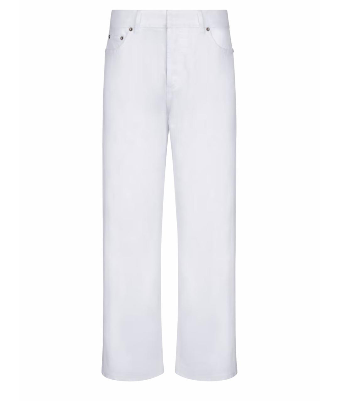 CHRISTIAN DIOR Белые хлопковые прямые джинсы, фото 1