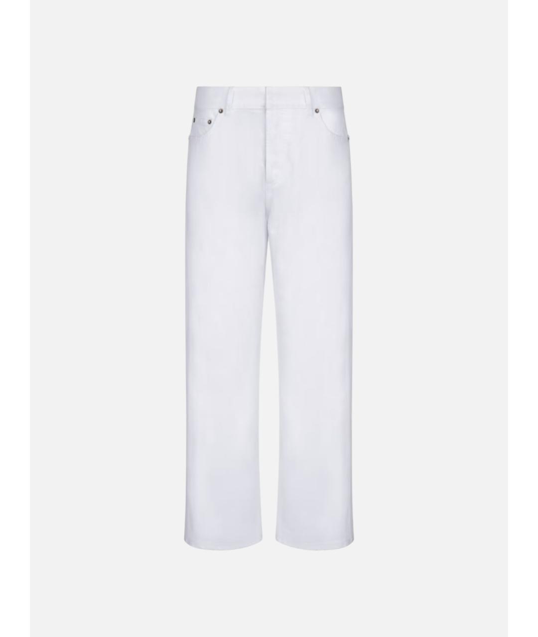 CHRISTIAN DIOR Белые хлопковые прямые джинсы, фото 3