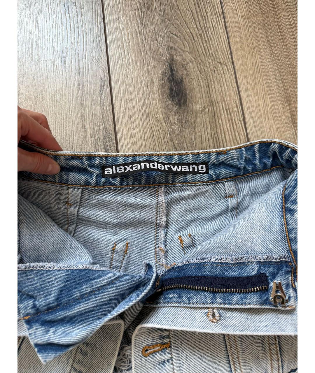 ALEXANDER WANG Синие деним шорты, фото 3