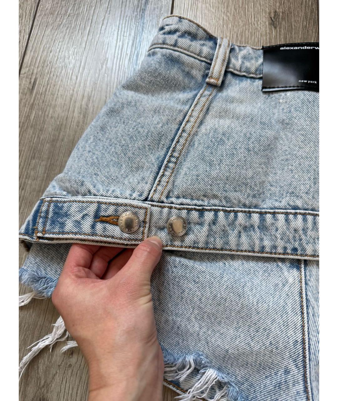 ALEXANDER WANG Синие деним шорты, фото 5