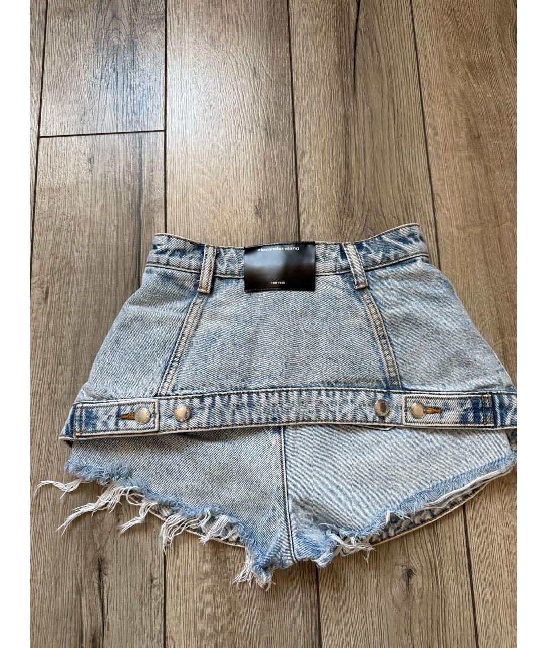 ALEXANDER WANG Синие деним шорты, фото 6