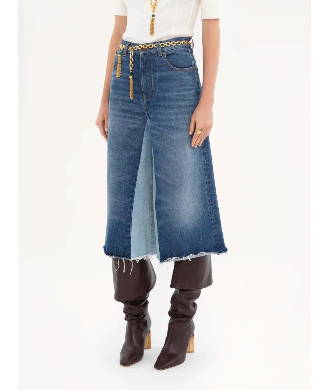 CHLOE Синие хлопковые прямые джинсы, фото 3