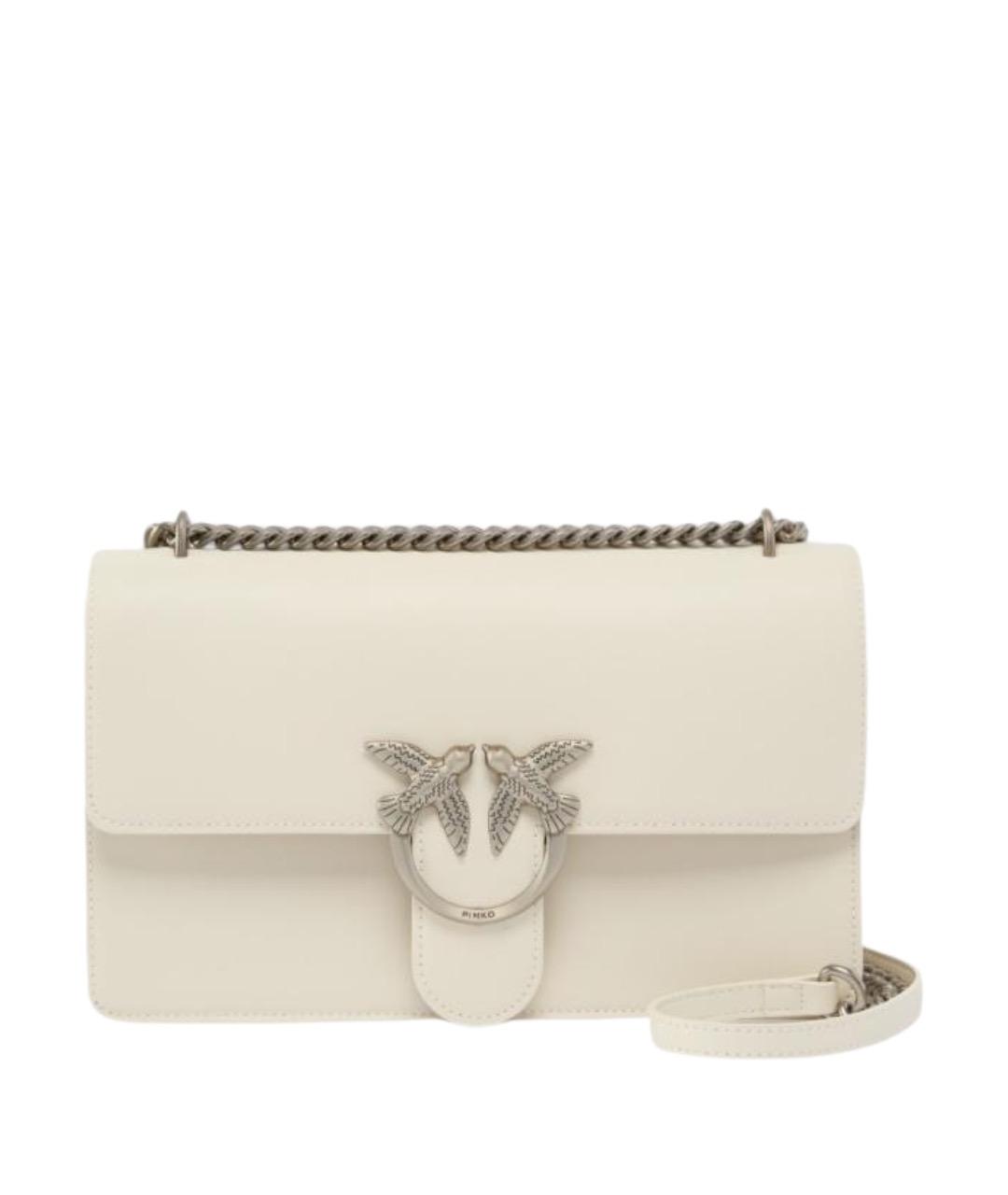 PINKO Бежевая кожаная сумка через плечо, фото 1
