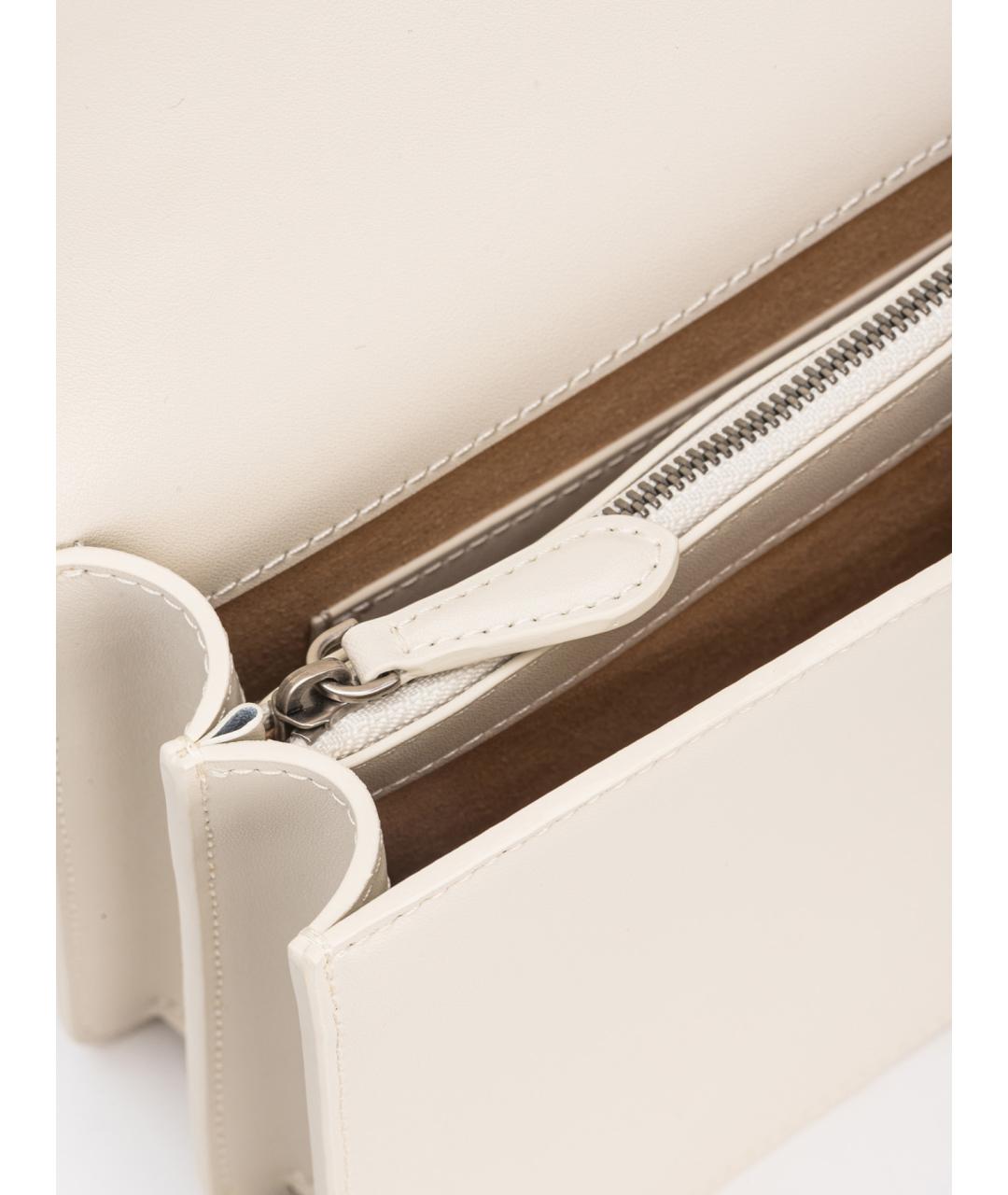 PINKO Бежевая кожаная сумка через плечо, фото 6