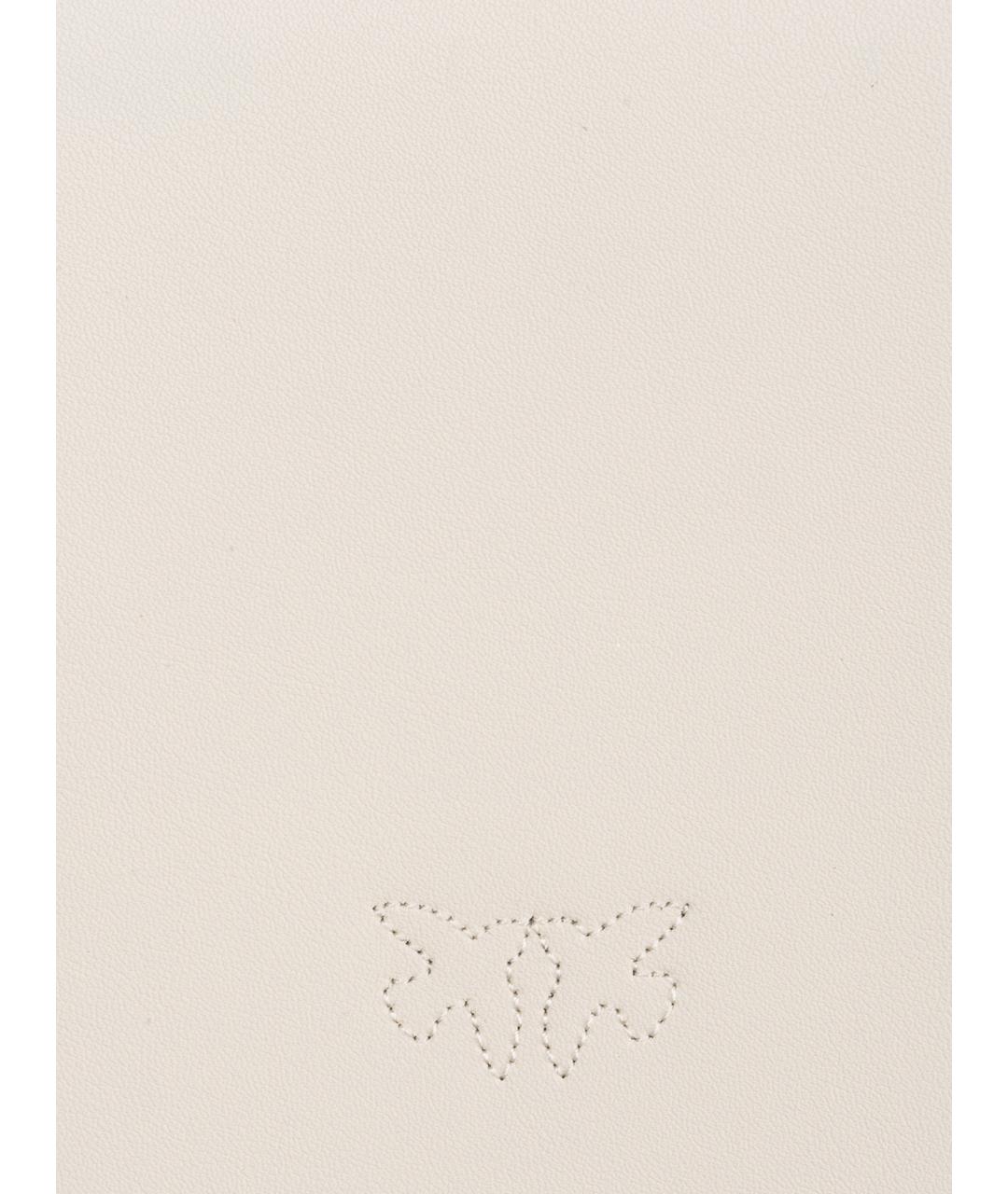 PINKO Бежевая кожаная сумка через плечо, фото 5