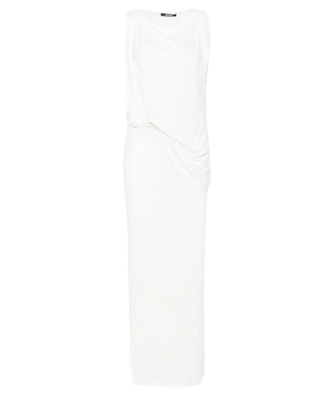 JACQUEMUS Белое вискозное коктейльное платье, фото 1