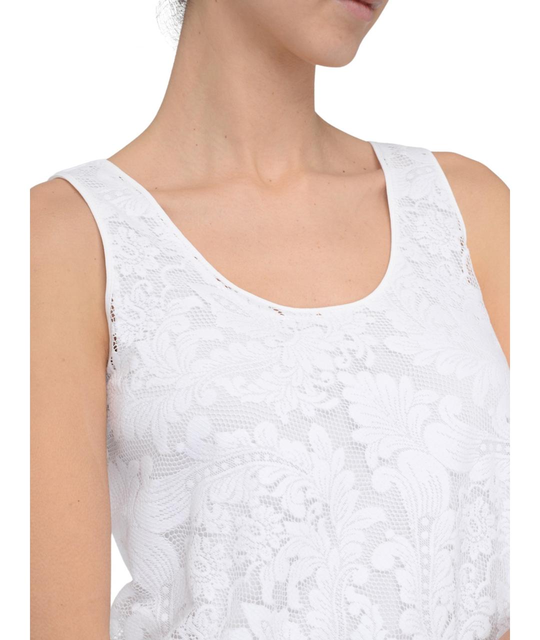 MAX MARA STUDIO Белая хлопковая майка, фото 4