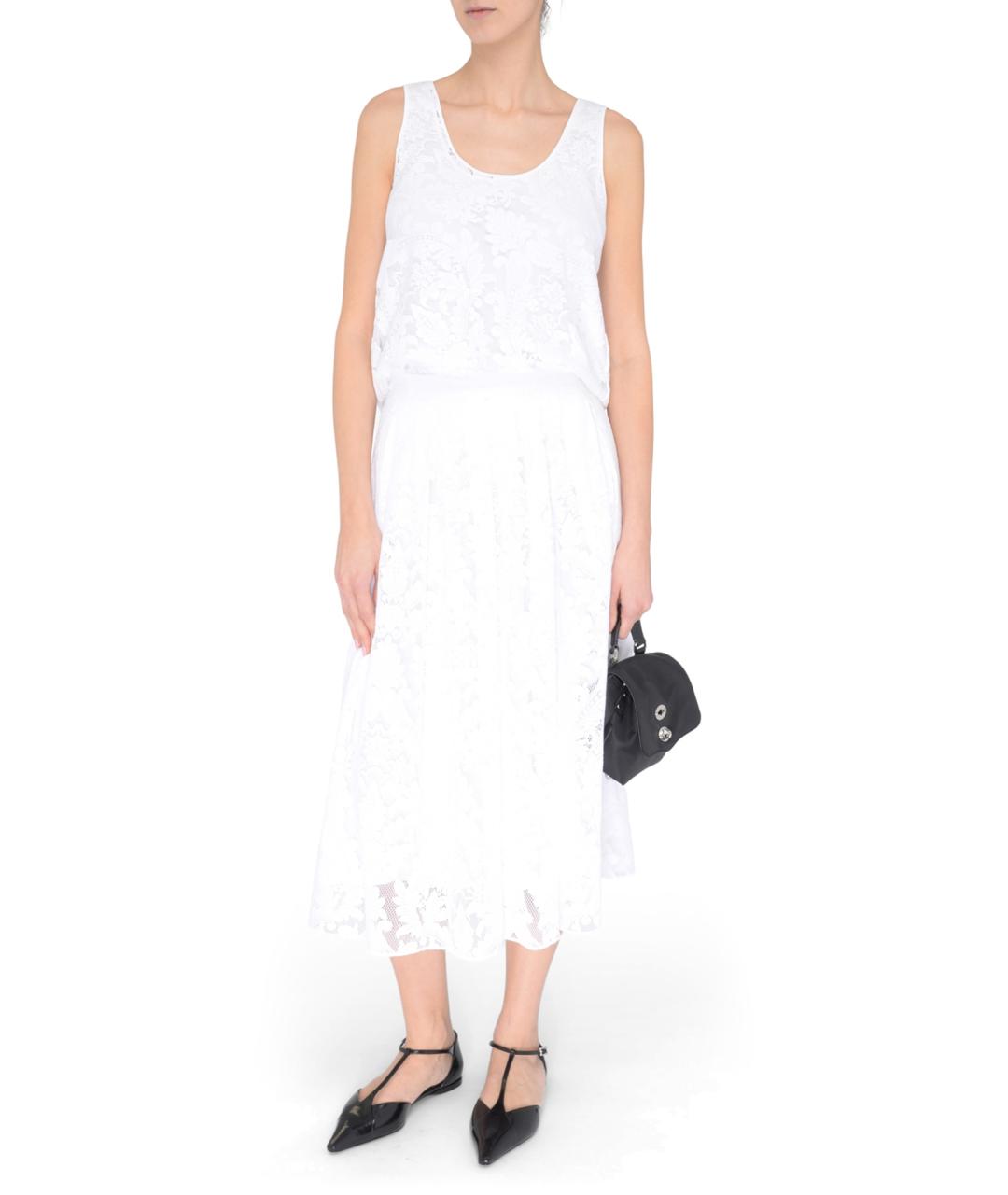 MAX MARA STUDIO Белая хлопковая майка, фото 2