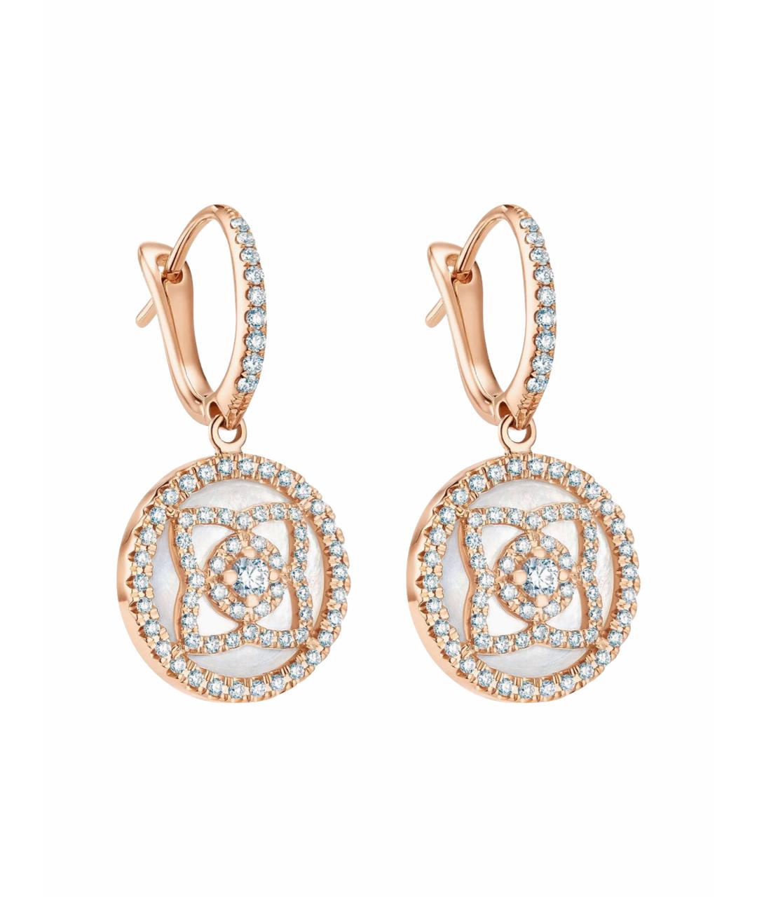 DE BEERS Золотые серьги из розового золота, фото 1