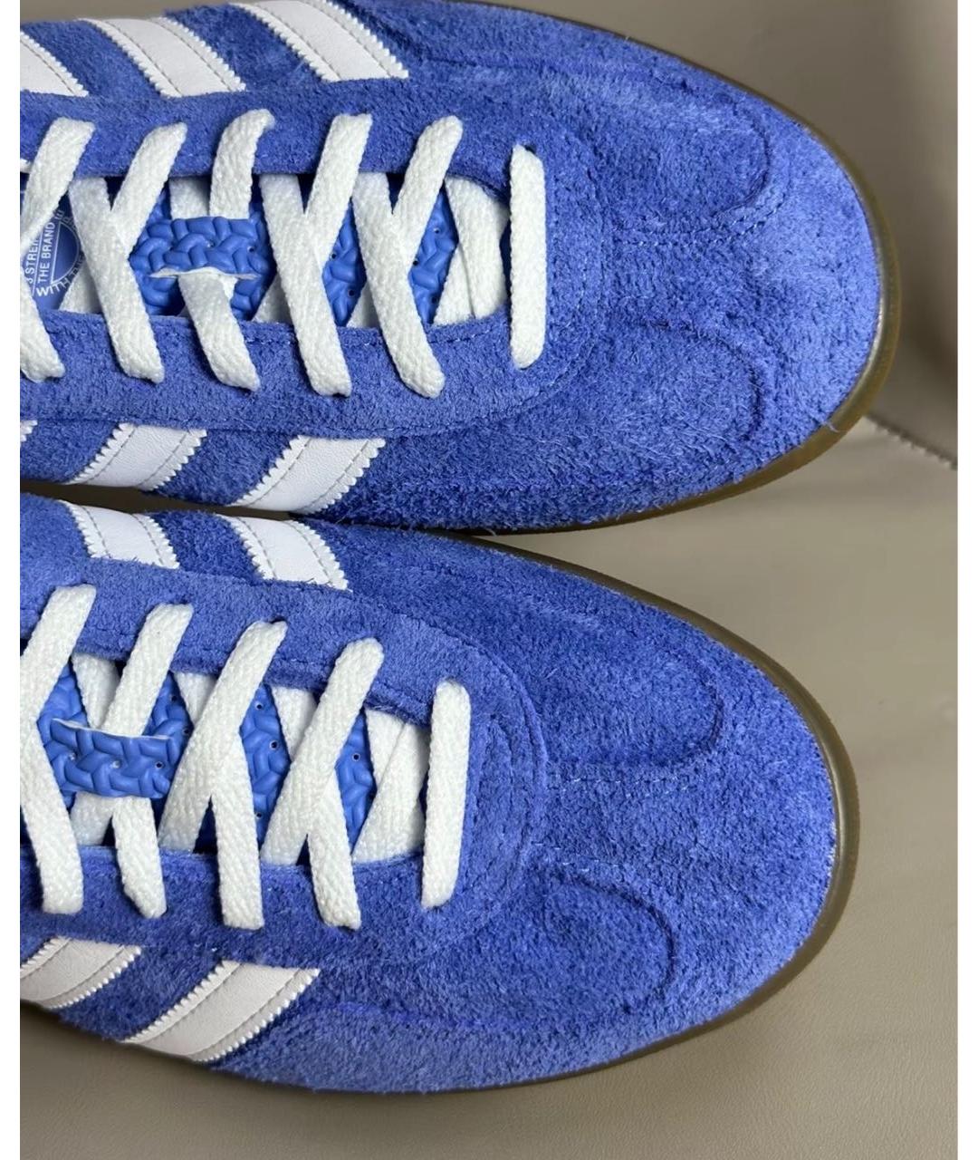 ADIDAS Синие замшевые кроссовки, фото 6