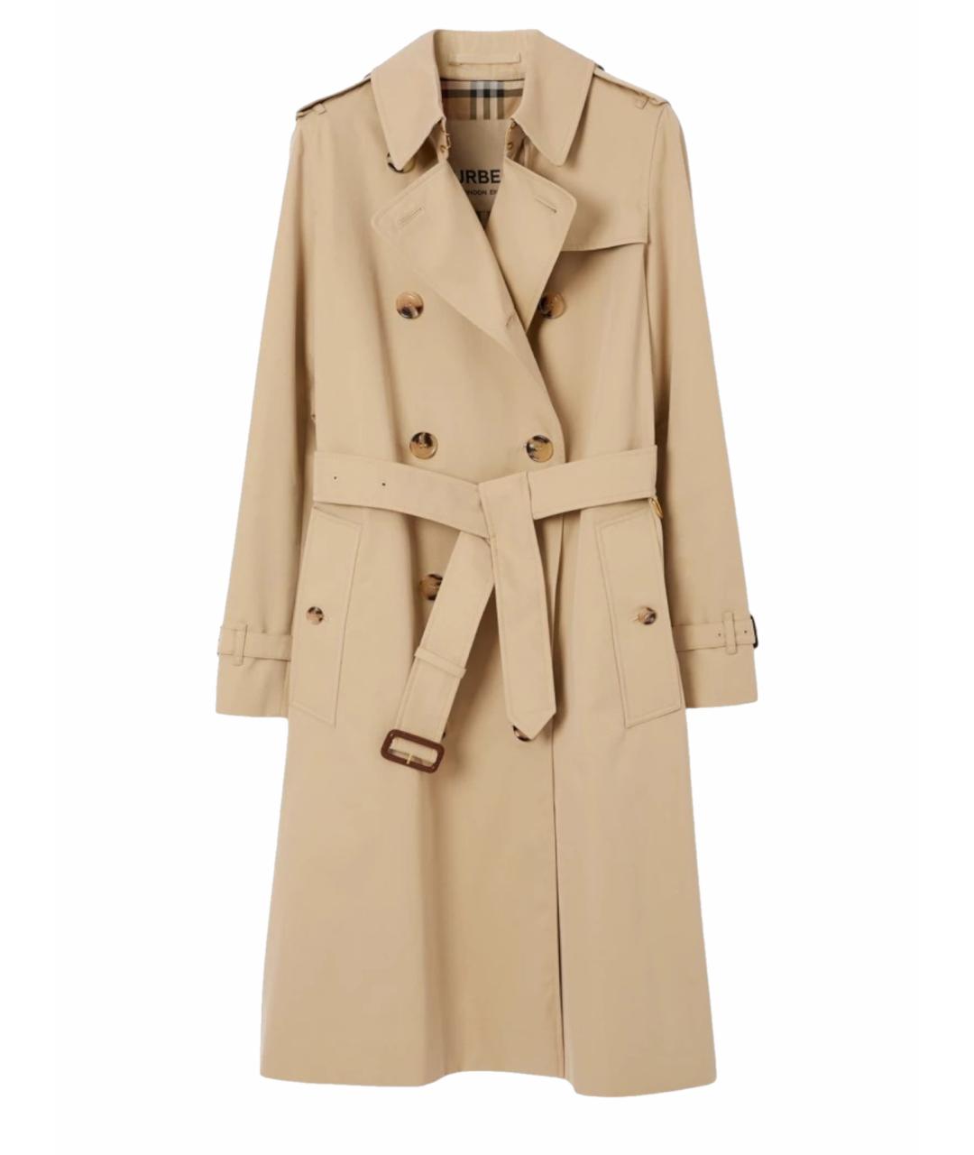 BURBERRY Бежевый хлопковый тренч/плащ, фото 1