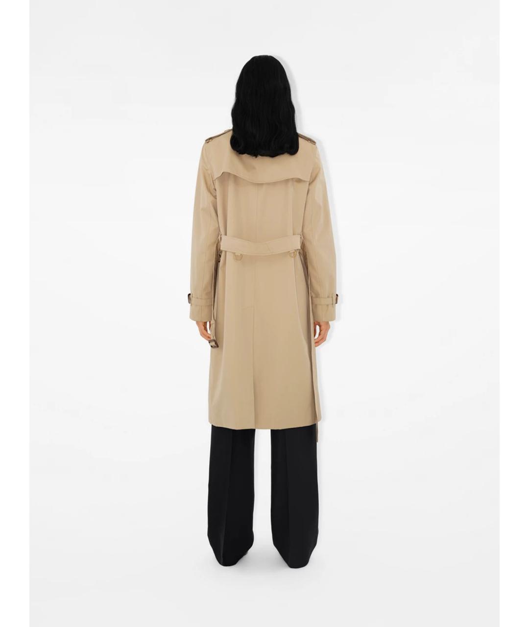 BURBERRY Бежевый хлопковый тренч/плащ, фото 3
