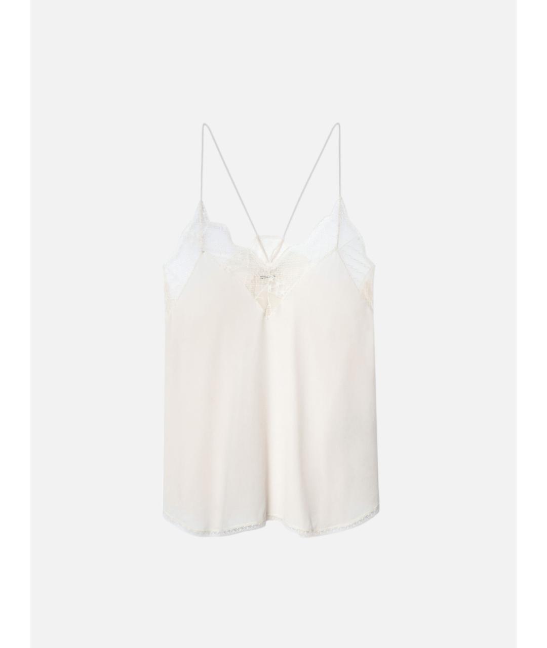 ZADIG & VOLTAIRE Белая шелковая майка, фото 5