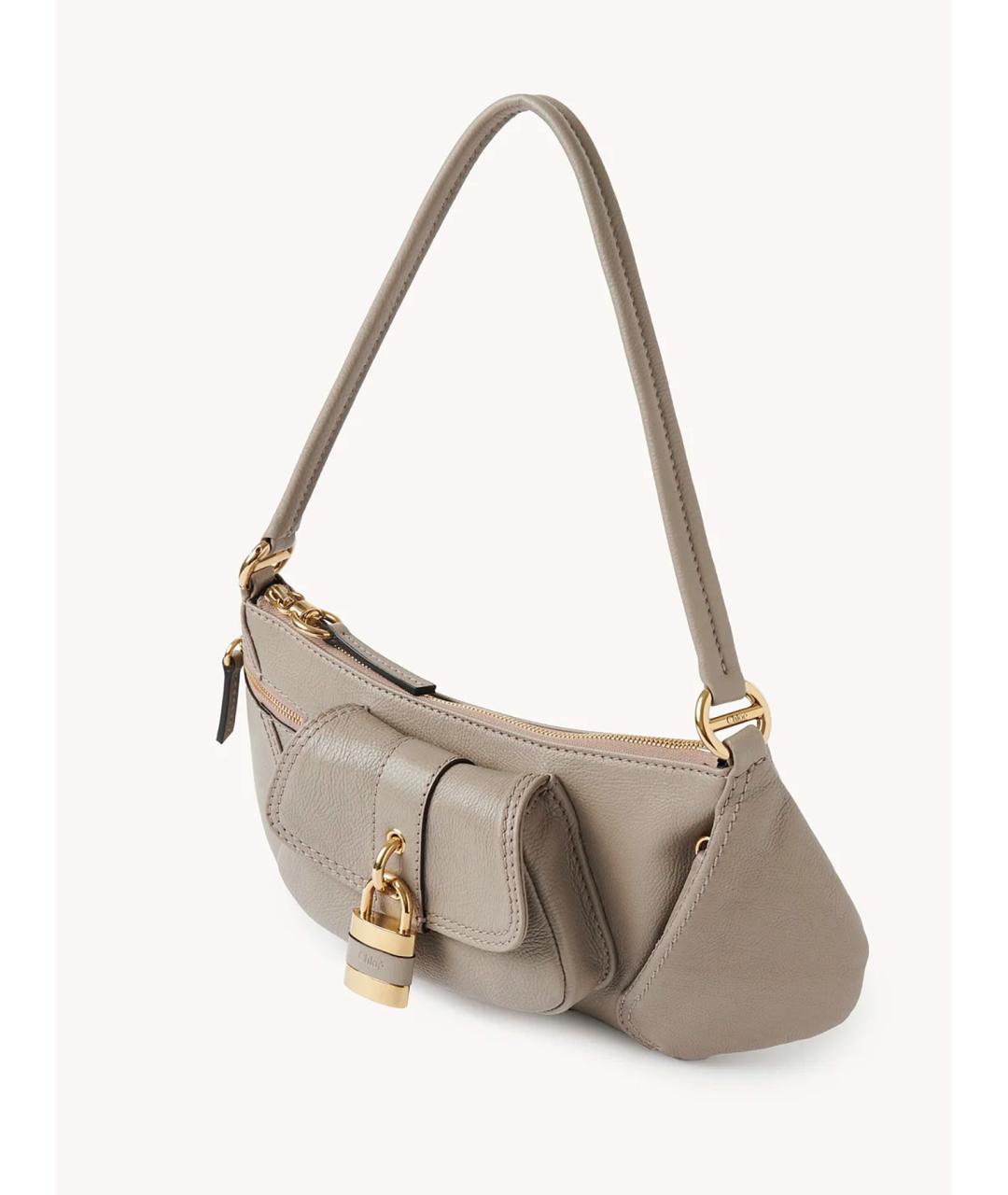 CHLOE Серая кожаная сумка через плечо, фото 2