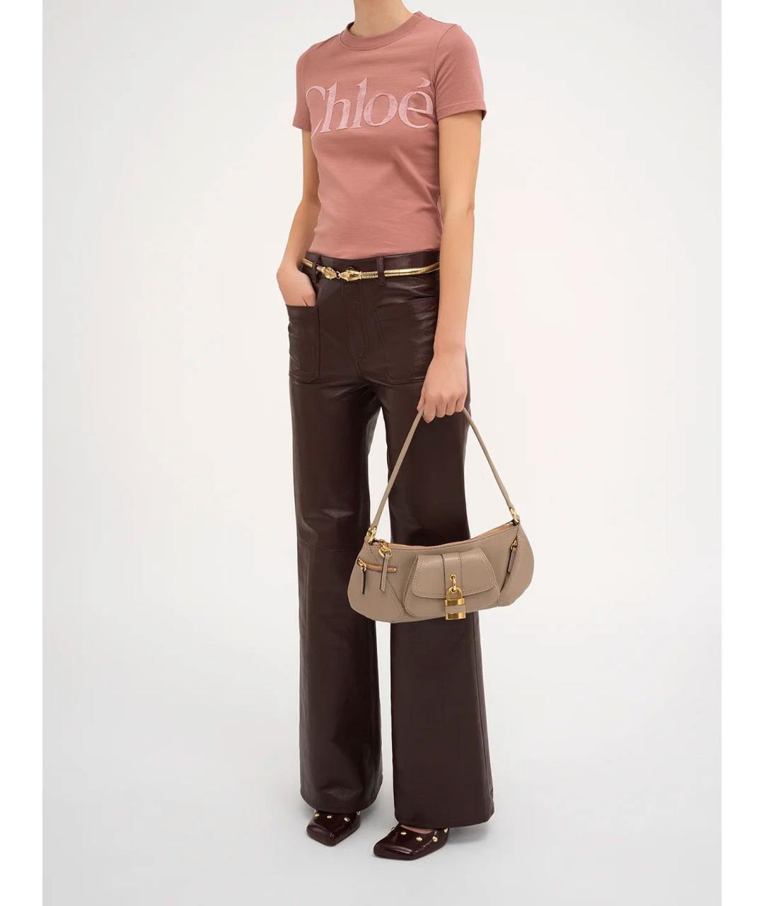 CHLOE Серая кожаная сумка через плечо, фото 4