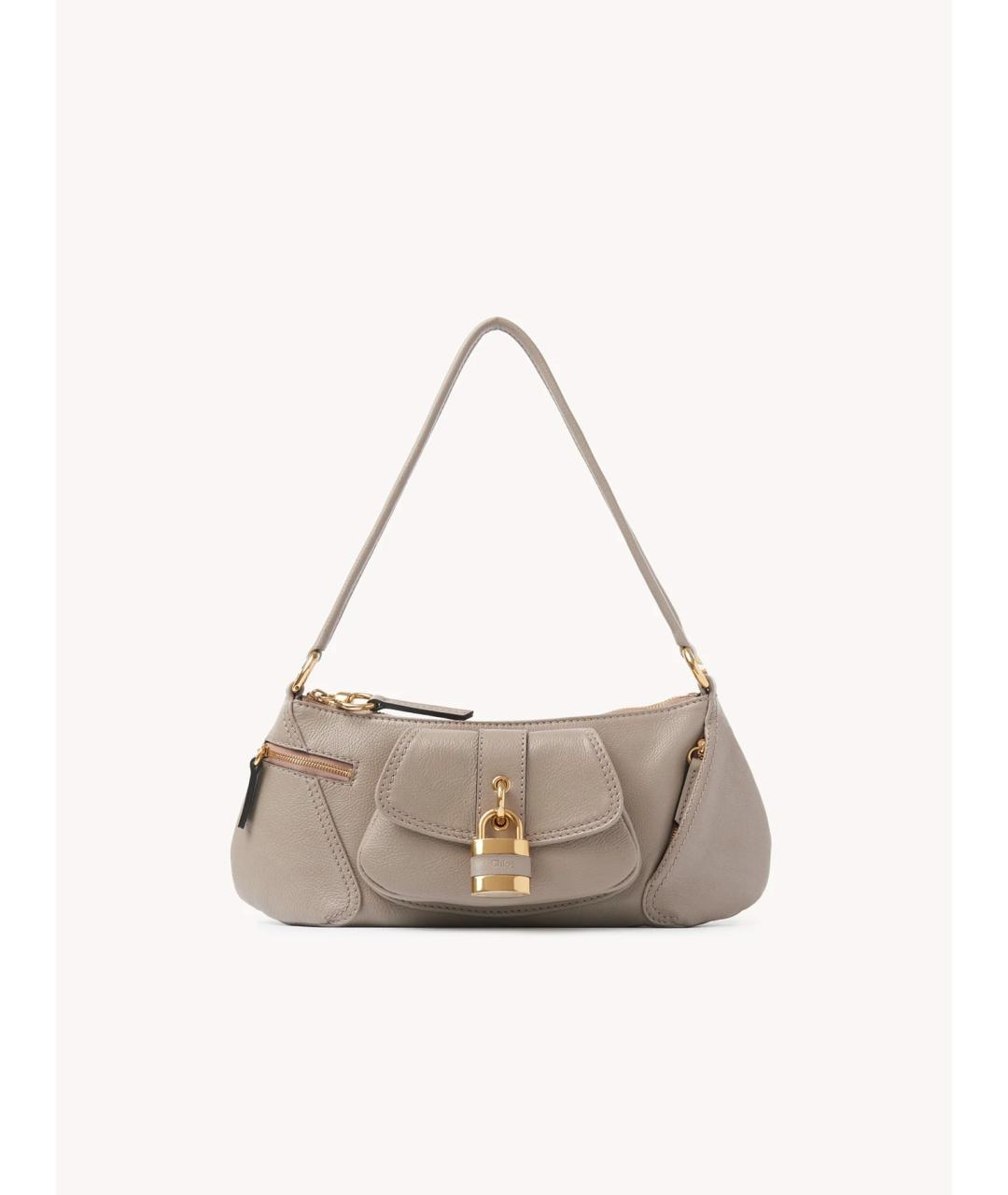 CHLOE Серая кожаная сумка через плечо, фото 5