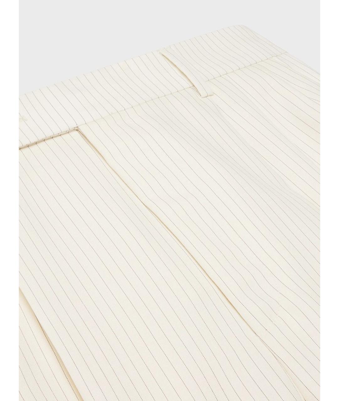 CELINE Белые шерстяные шорты, фото 2