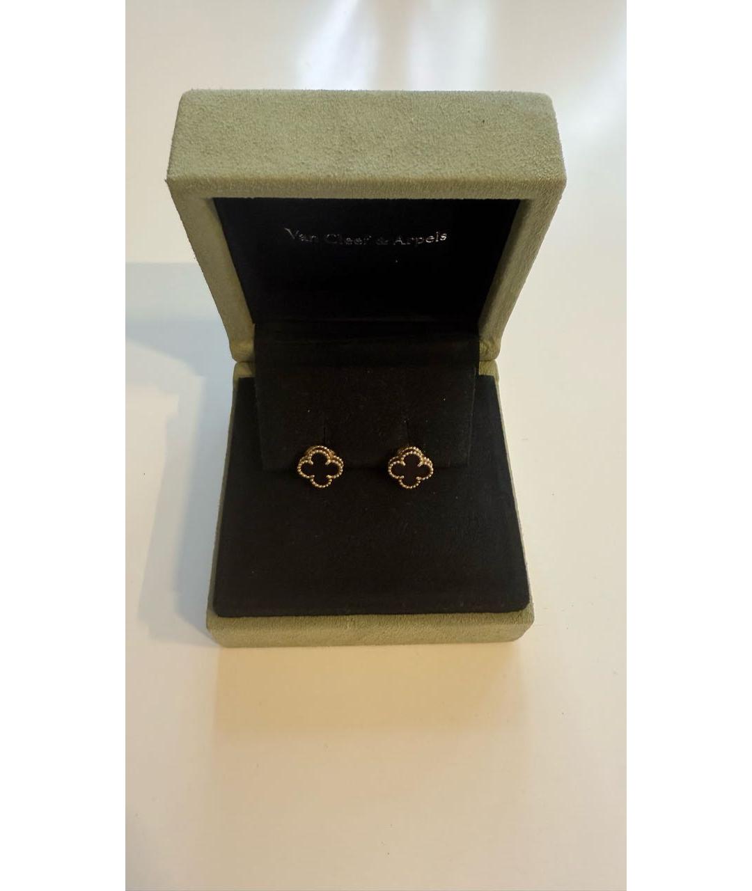 VAN CLEEF & ARPELS Черные серьги из желтого золота, фото 3