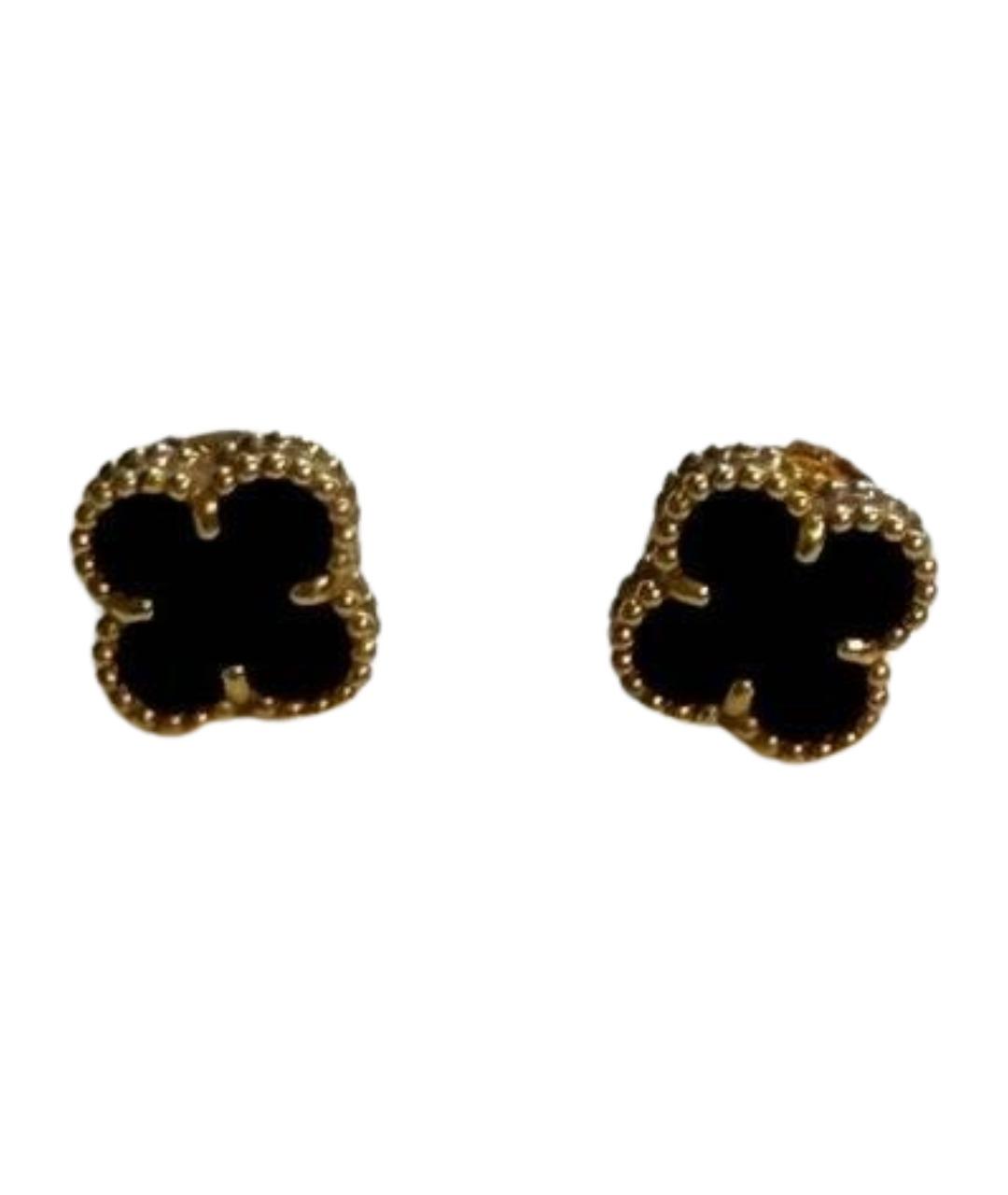 VAN CLEEF & ARPELS Черные серьги из желтого золота, фото 1