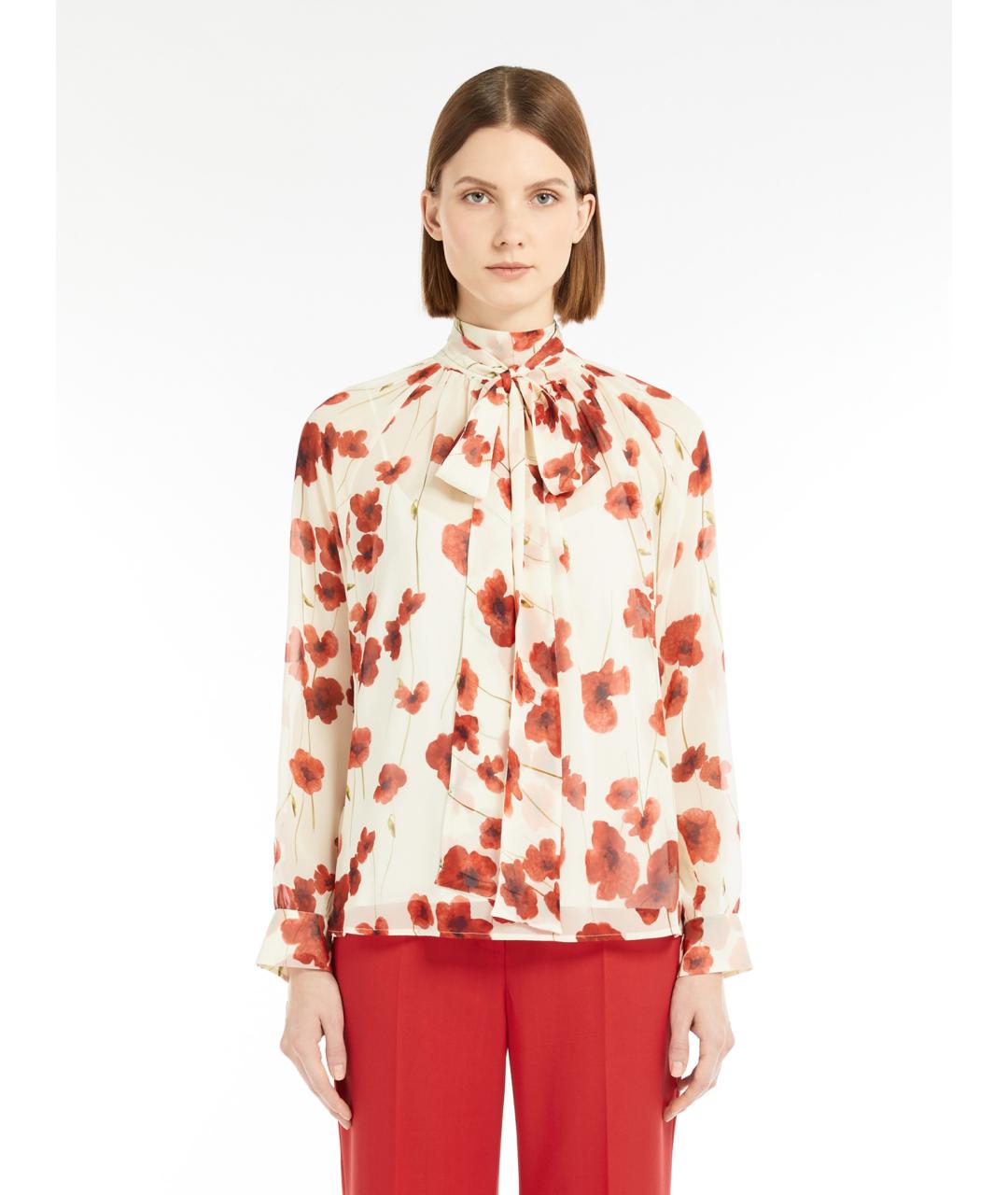 MAX MARA STUDIO Мульти шелковая блузы, фото 2