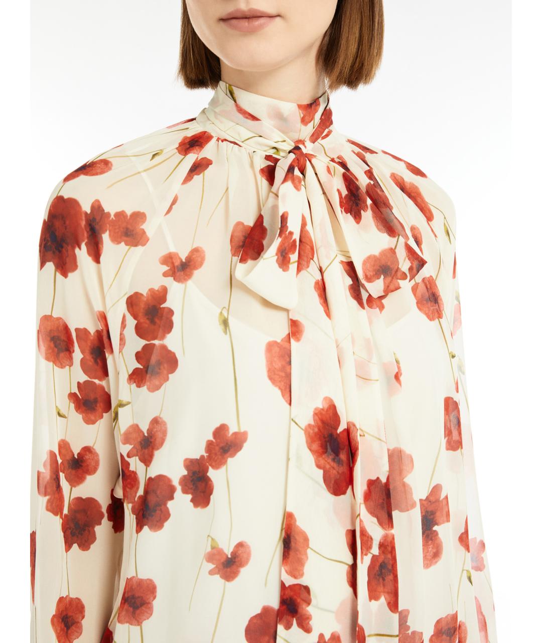 MAX MARA STUDIO Мульти шелковая блузы, фото 4