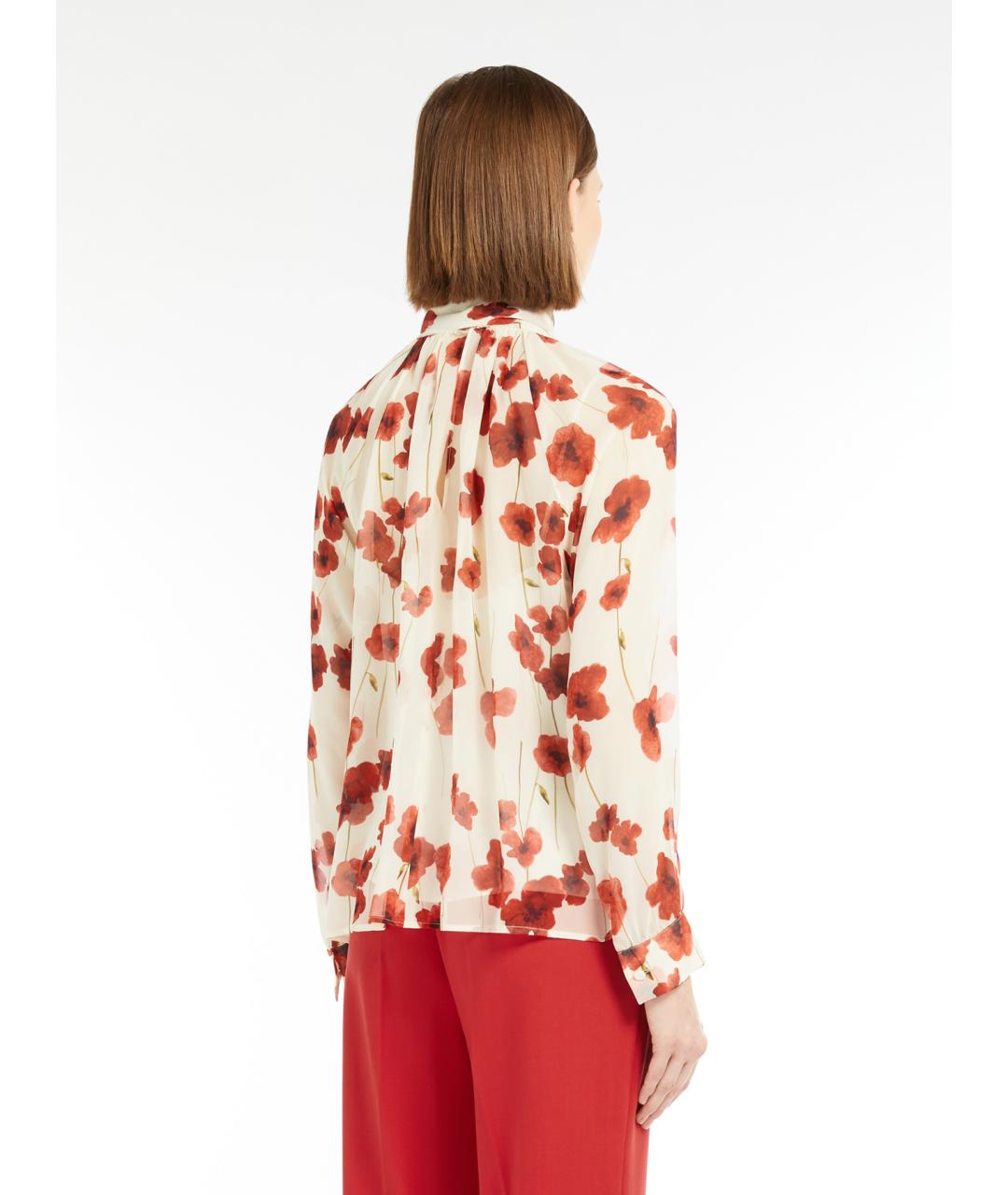 MAX MARA STUDIO Мульти шелковая блузы, фото 3