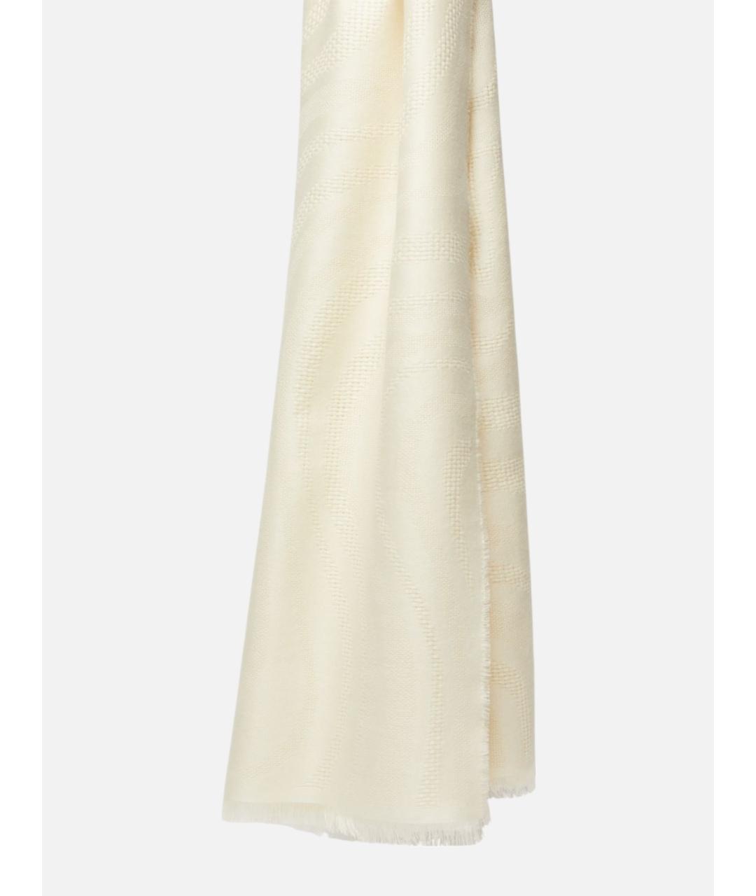 MAX MARA Бежевый шерстяной шарф, фото 5