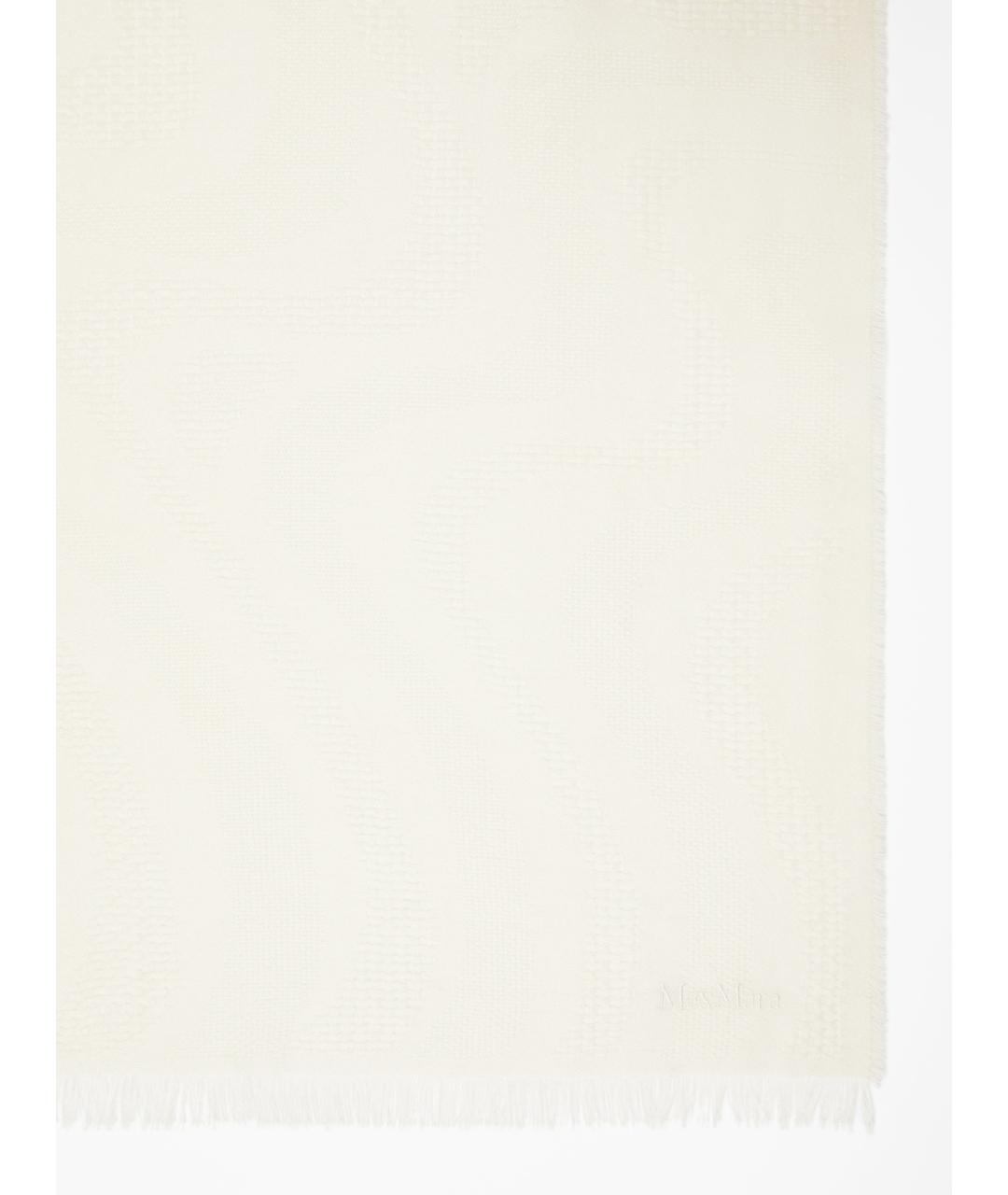 MAX MARA Бежевый шерстяной шарф, фото 2