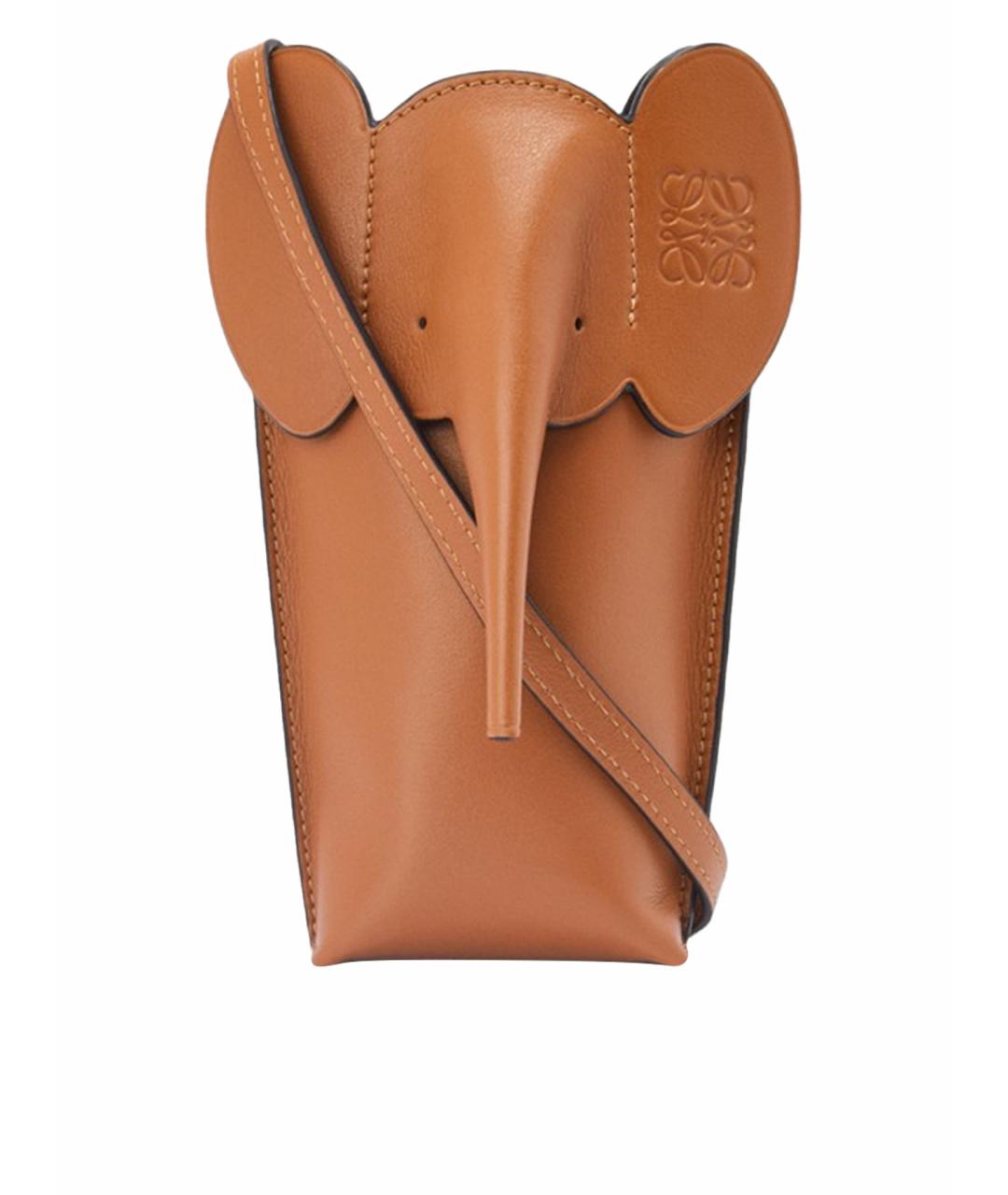 LOEWE Бежевая кожаная сумка через плечо, фото 1