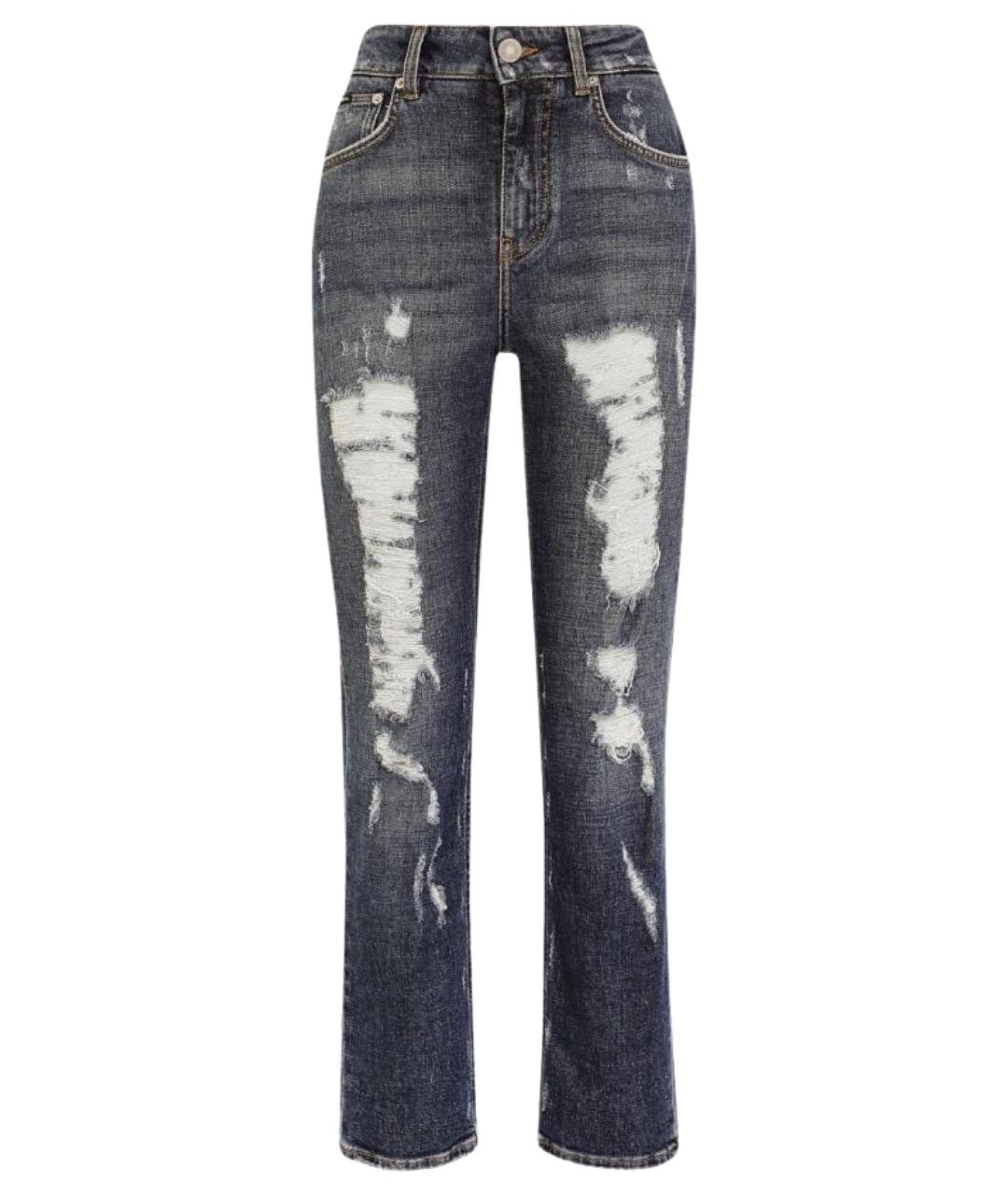 DOLCE&GABBANA Синие хлопковые прямые джинсы, фото 1