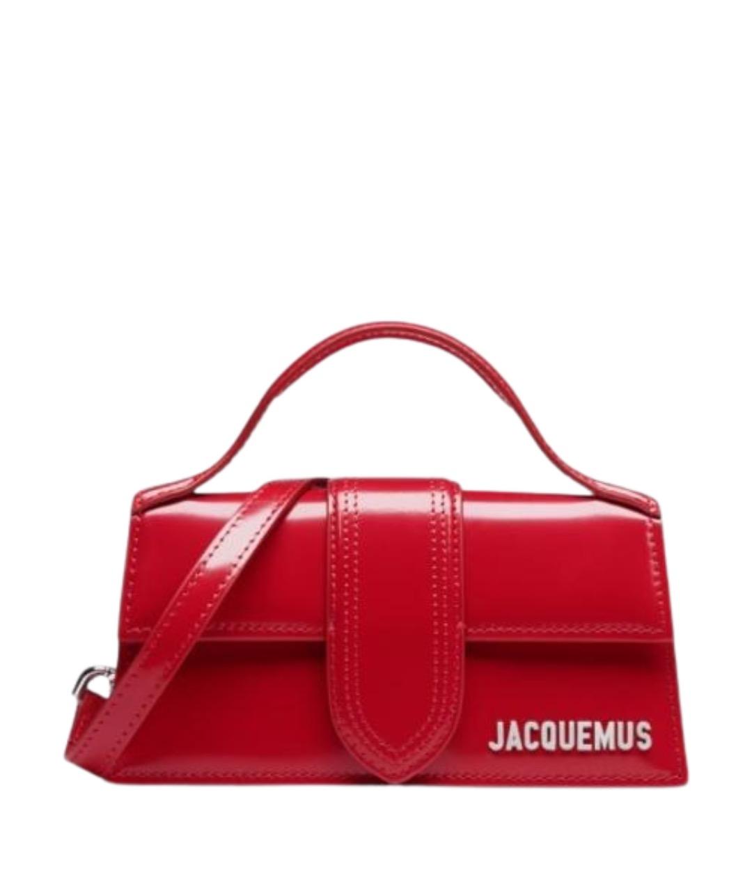 JACQUEMUS Красная кожаная сумка через плечо, фото 1