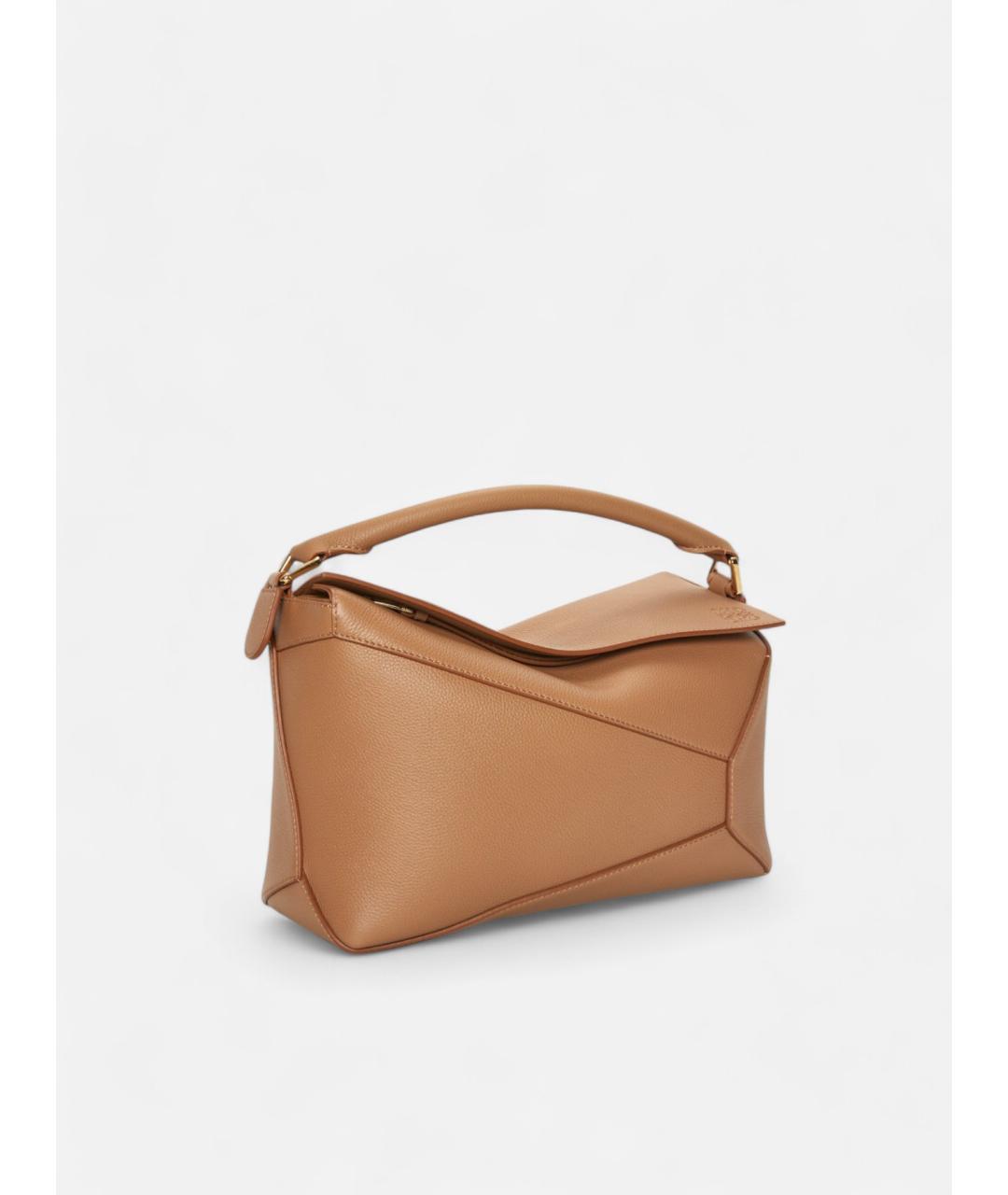 LOEWE Бежевая кожаная сумка через плечо, фото 2