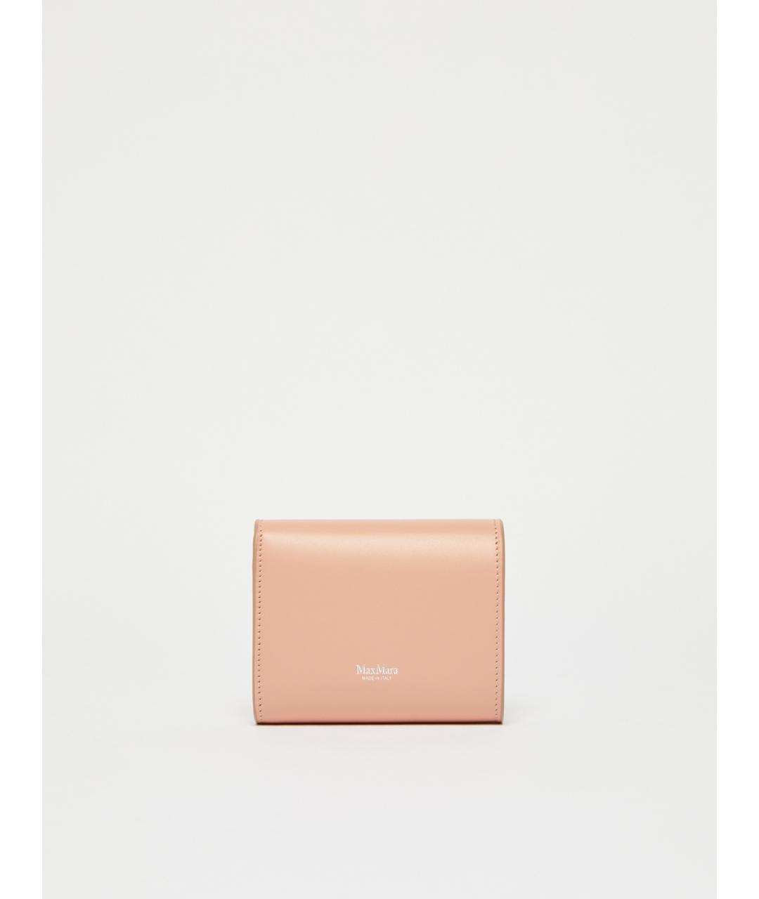 MAX MARA Розовый кожаный кошелек, фото 2