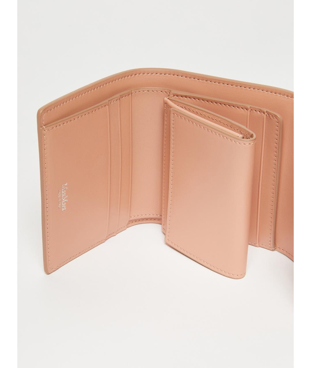 MAX MARA Розовый кожаный кошелек, фото 3