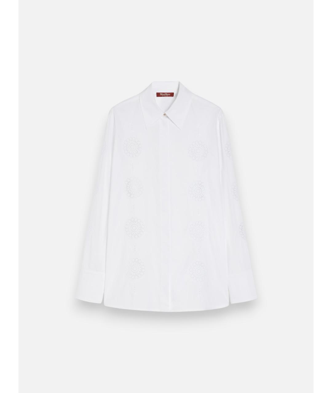 MAX MARA STUDIO Белая хлопковая рубашка, фото 6