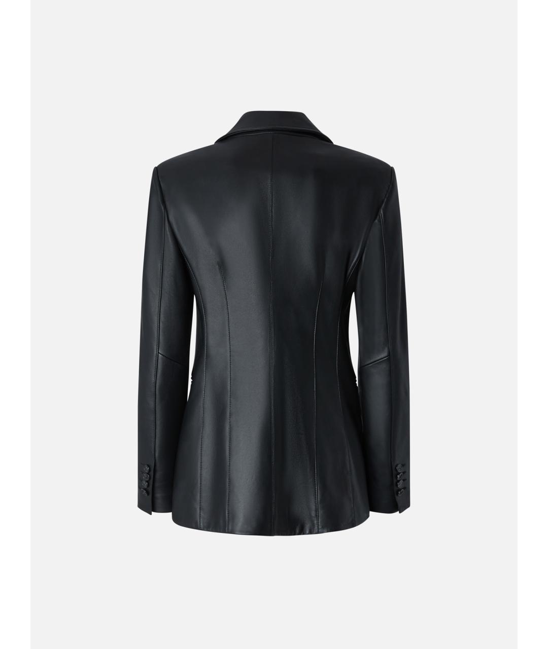 PINKO Черный кожаный жакет/пиджак, фото 6