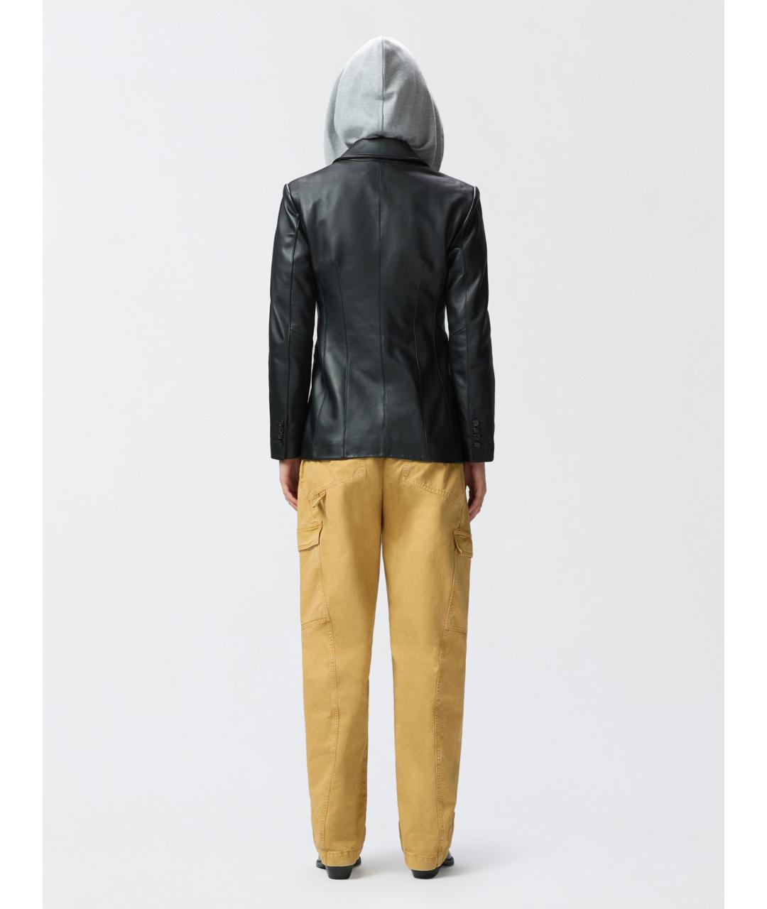 PINKO Черный кожаный жакет/пиджак, фото 4