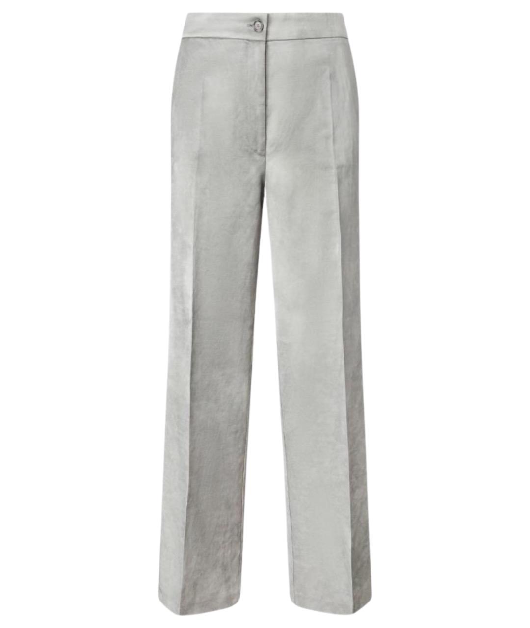 PINKO Серые вискозные брюки широкие, фото 1