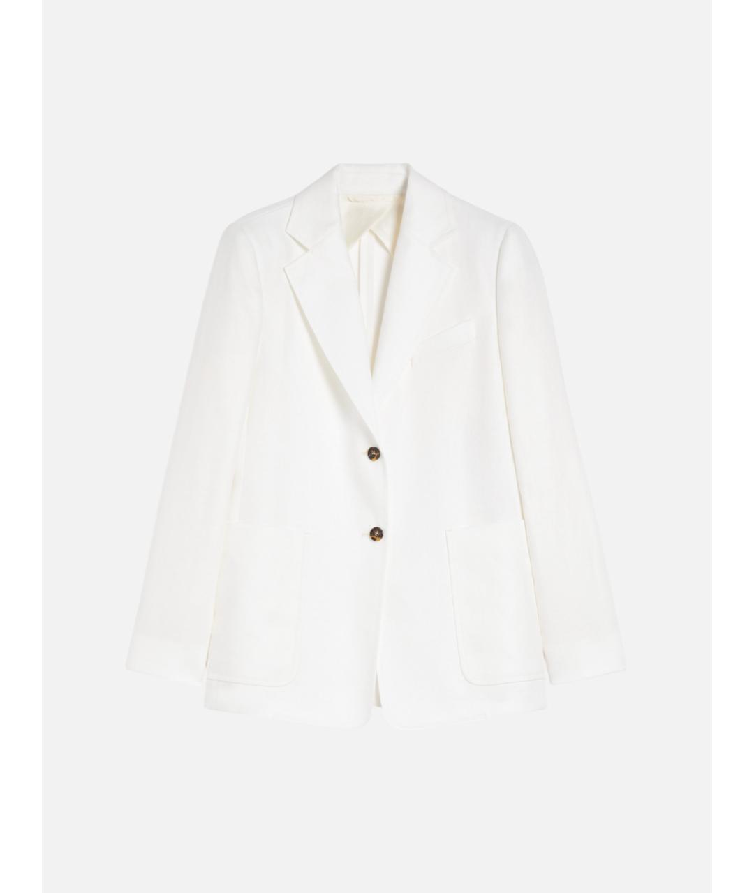 MAX MARA Белый льняной жакет/пиджак, фото 6