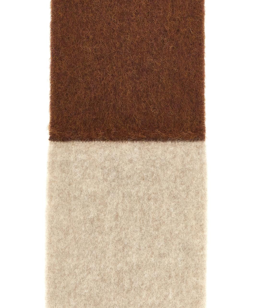 LOEWE Бежевый шерстяной шарф, фото 3